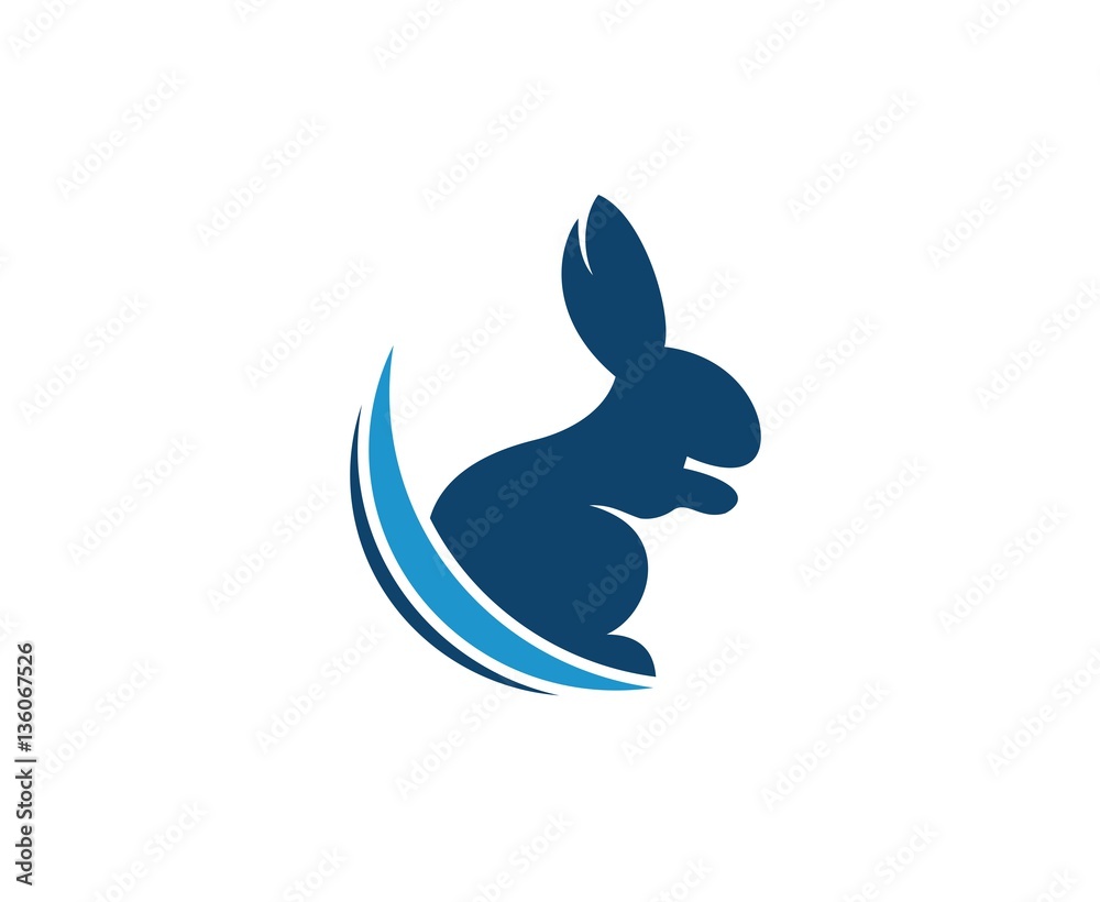 Naklejka premium Rabbit logo