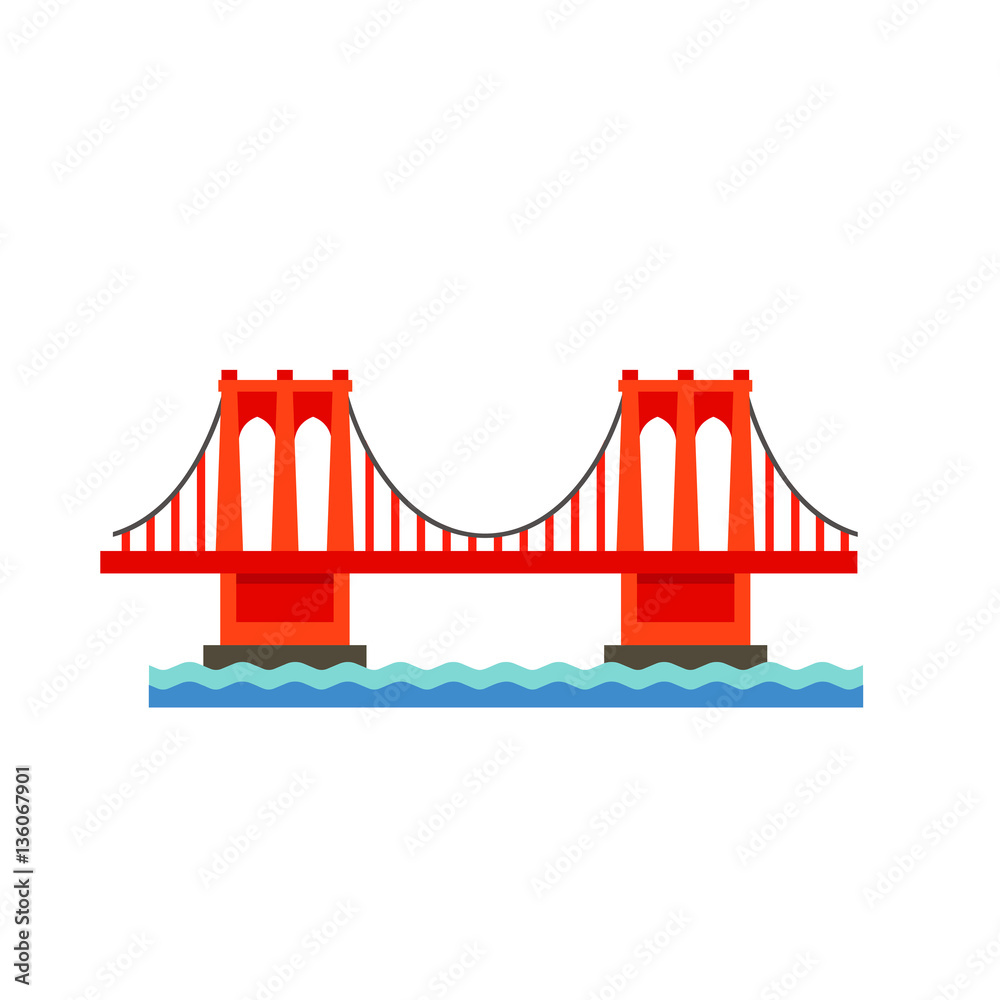 Brooklyn bridge icon Stock Vector | Adobe Stock