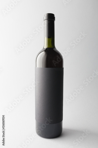Red Wine bottle on background