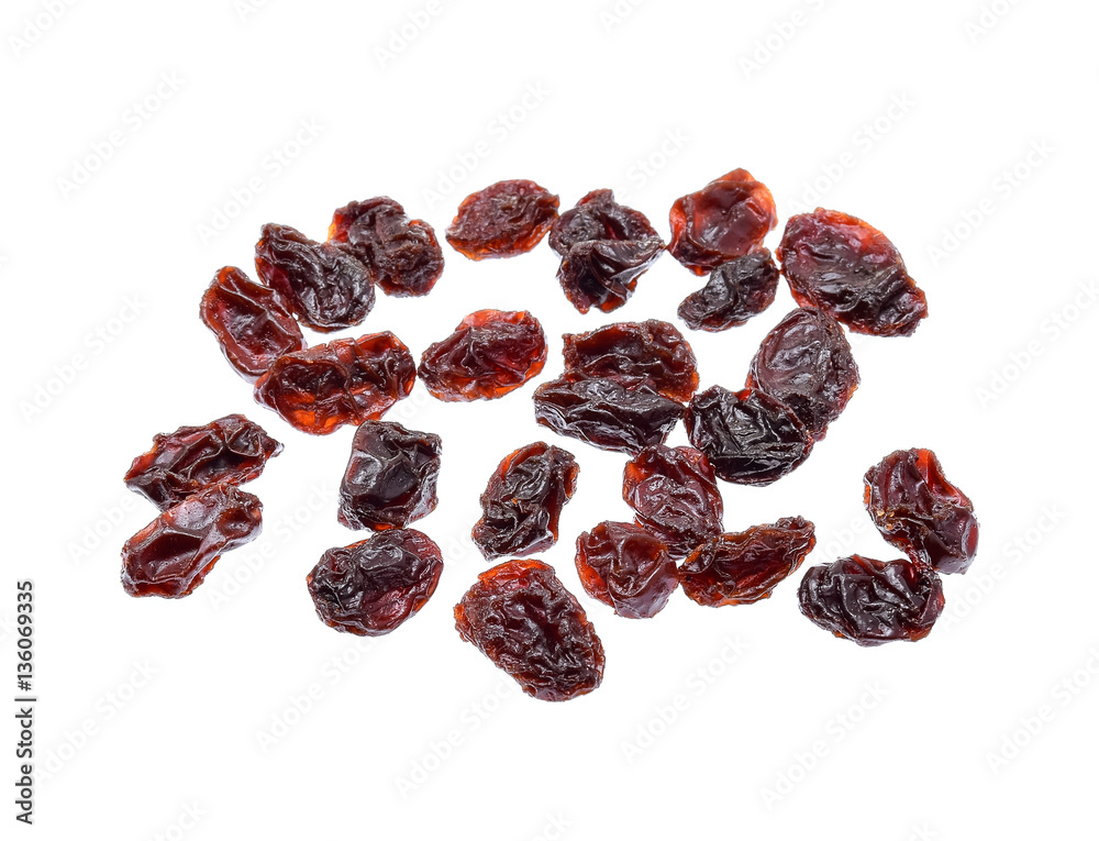 Dried raisins isolated on white background Dried raisins isolated on white background