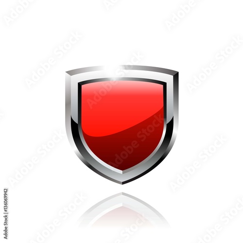 Free Download red shield vector icon. - GFXLoad