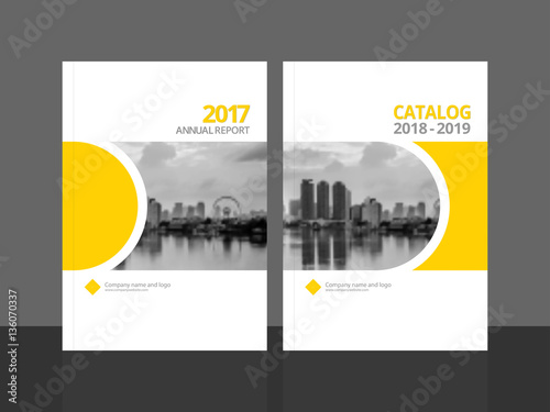 Cover design for annual report and business catalog, magazine, flyer or booklet. Brochure template layout. A4 cover vector EPS-10 sample image with Gradient Mesh.