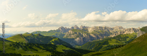 Picturesque Italian Dolomites panoramic landscape
