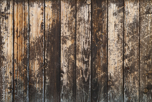 Old vintage dark stains wooden planks background