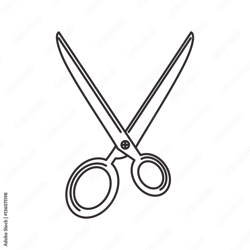 Sewing scissors isolated icon vector illustration design Sewing scissors isolated icon vector illustration design