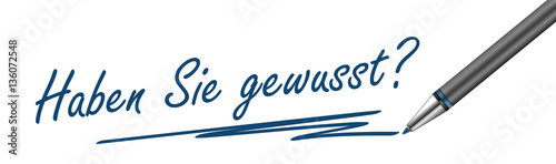Stift Banner - Haben Sie gewusst
