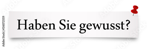 Papierstreifen - Haben Sie gewusst