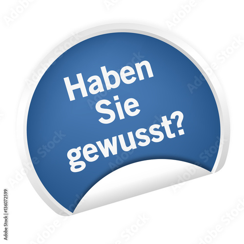 Sticker - Haben Sie gewusst