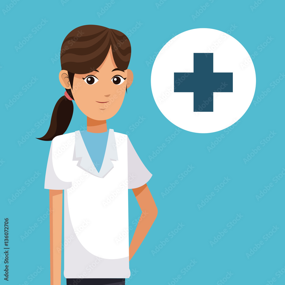woman medical work cross symbol vector illustration eps 10 woman medical work cross symbol vector illustration eps 10