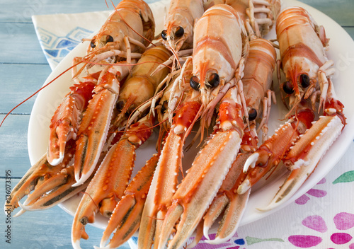 Photography Dish of cooked crawfish