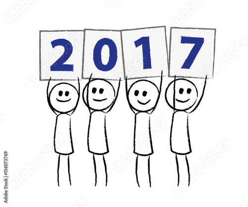 Personen mit Schildern 2017