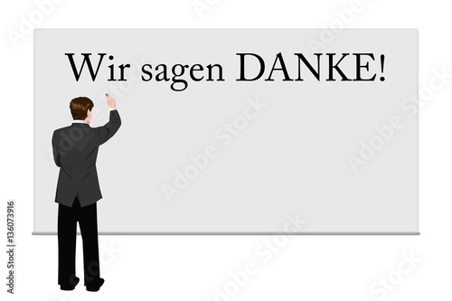 Wir sagen DANKE - Geschäftsmann