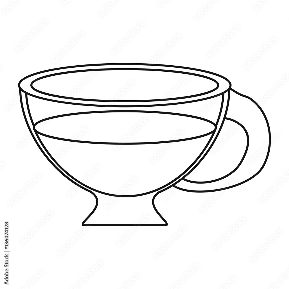 cup espresso hot beverage thin line vector illustration eps 10 cup espresso hot beverage thin line vector illustration eps 10