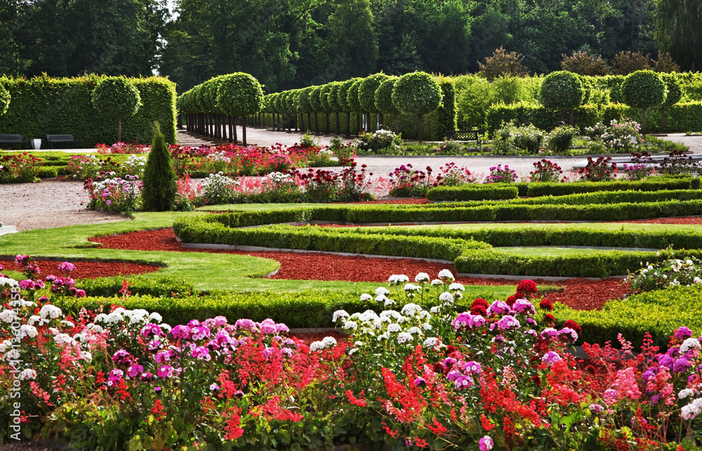 Park of Rundale Palace near Pilsrundale. Latvia