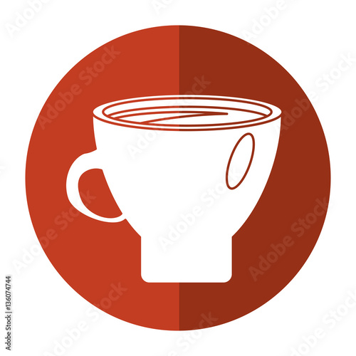 mug coffee hot aroma morning - round icon vector illustration eps 10