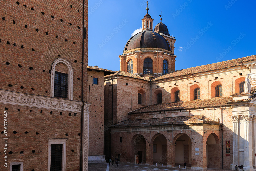 Urbino cathedral (Duomo). Marche, Italy