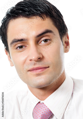 Portrait of young businessman, isolated