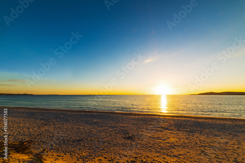 golden sand at sunset