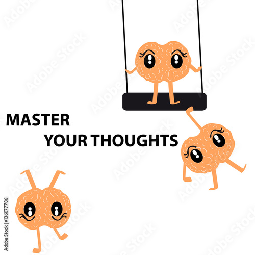 Brains on white background