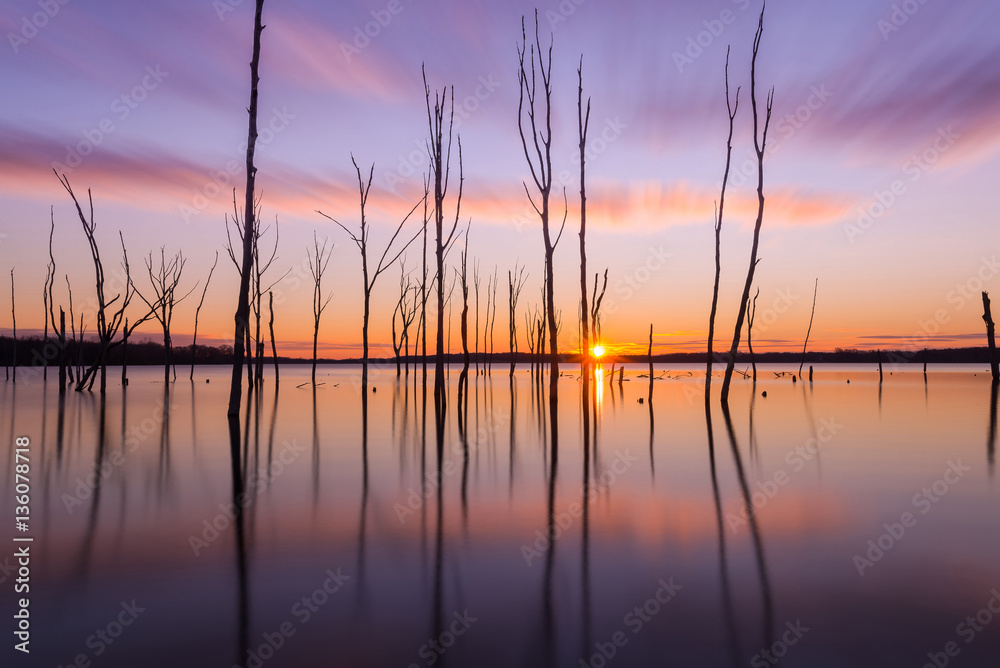 Long exposure sunrise at Manasquan Reservoir in New Jersey Long exposure sunrise at Manasquan Reservoir in New Jersey