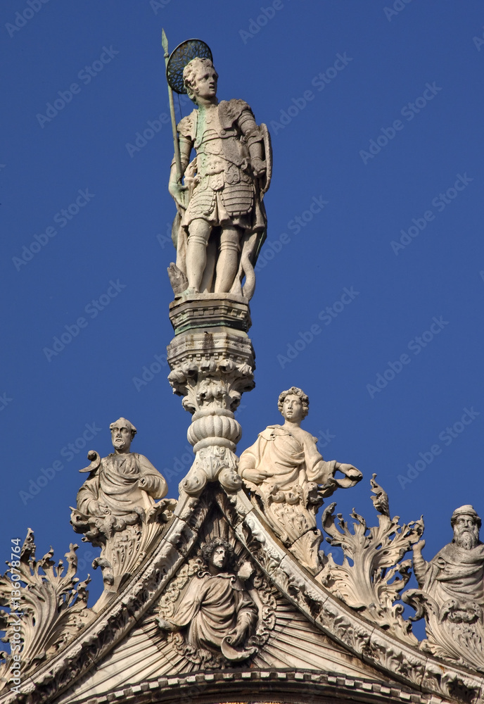 Saint Marks Basilica Statues Venice Italy