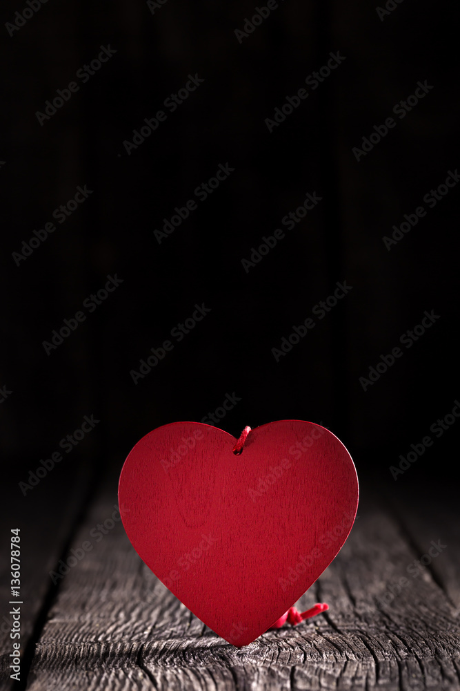 Heart shapes on rustic wooden background Heart shapes on rustic wooden background