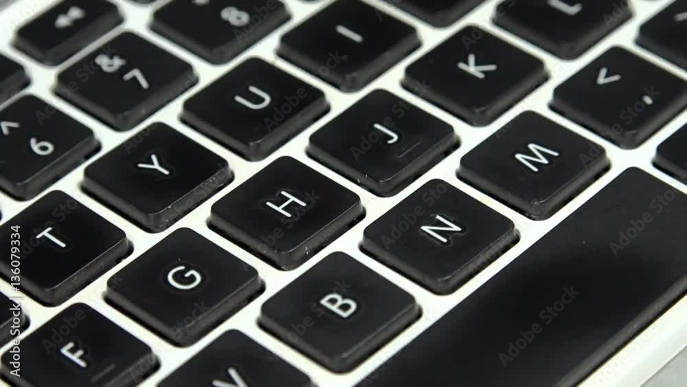 Computer laptop keyboard with keys and digits close up - Cyber security concept Computer laptop keyboard with keys and digits close up - Cyber security concept
