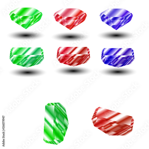 Colorful and shiny Rubin Vector