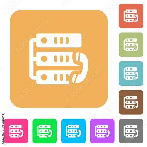 VoIP call rounded square flat icons