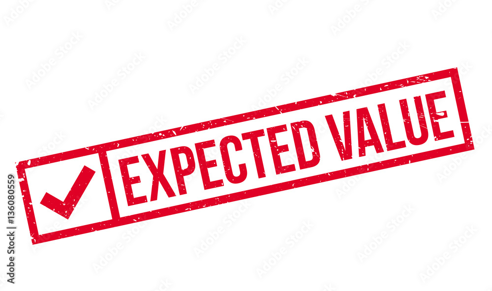 Expected Value rubber stamp. Grunge design with dust scratches. Effects can be easily removed for a clean, crisp look. Color is easily changed.