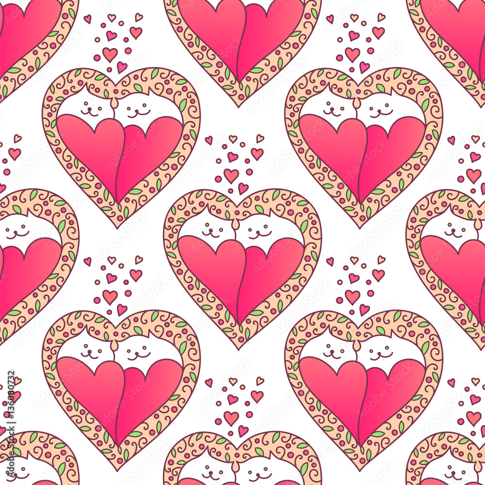 Cats love pattern Cats love pattern