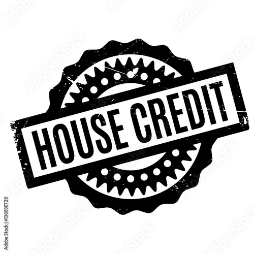 House Credit rubber stamp. Grunge design with dust scratches. Effects can be easily removed for a clean, crisp look. Color is easily changed.