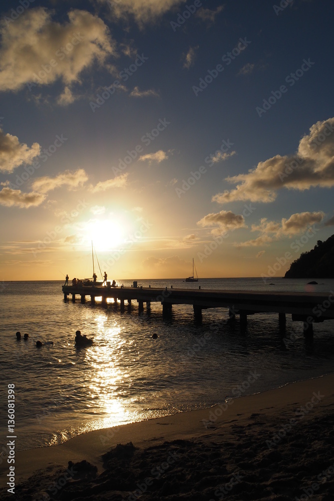Martinique L'Anse d'Arlet coucher de soleil 