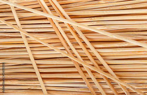 Crossed bamboo sticks