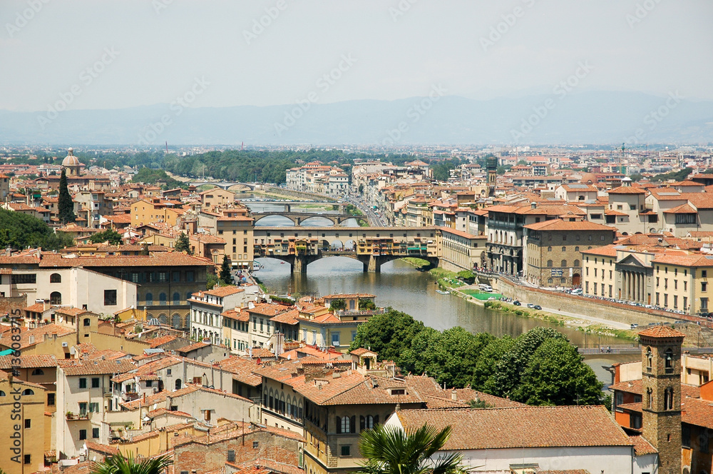 Florenz Stadtansicht von der Piazza Michelangelo