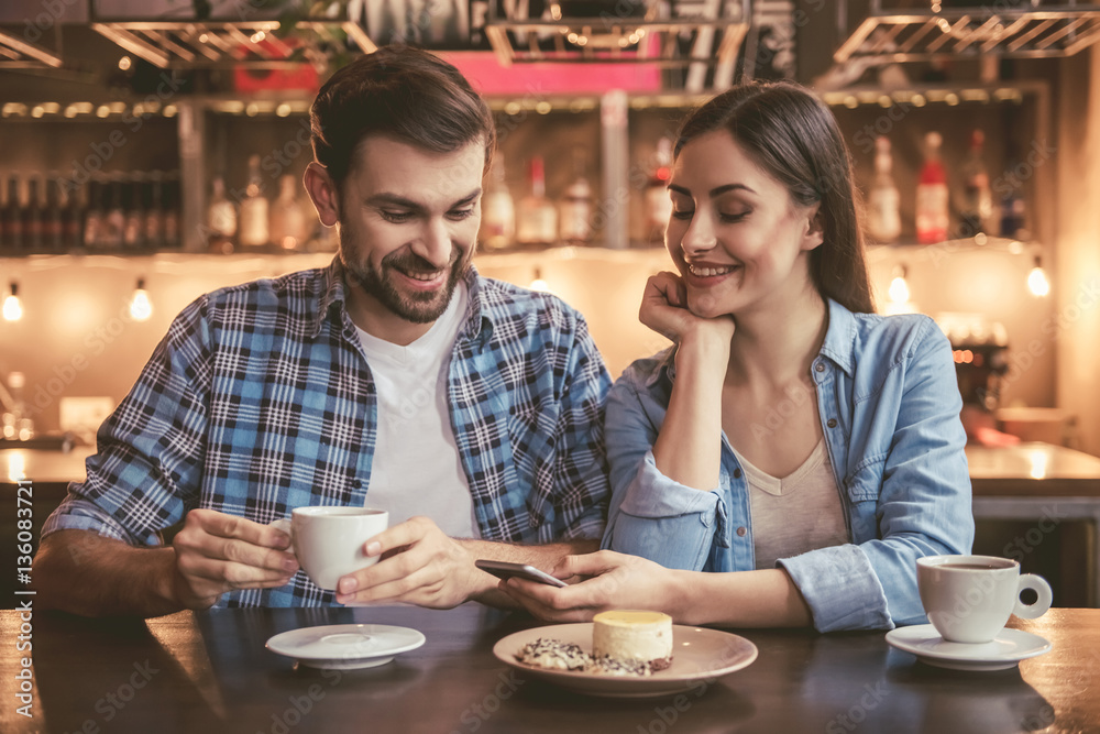 Couple at the cafe