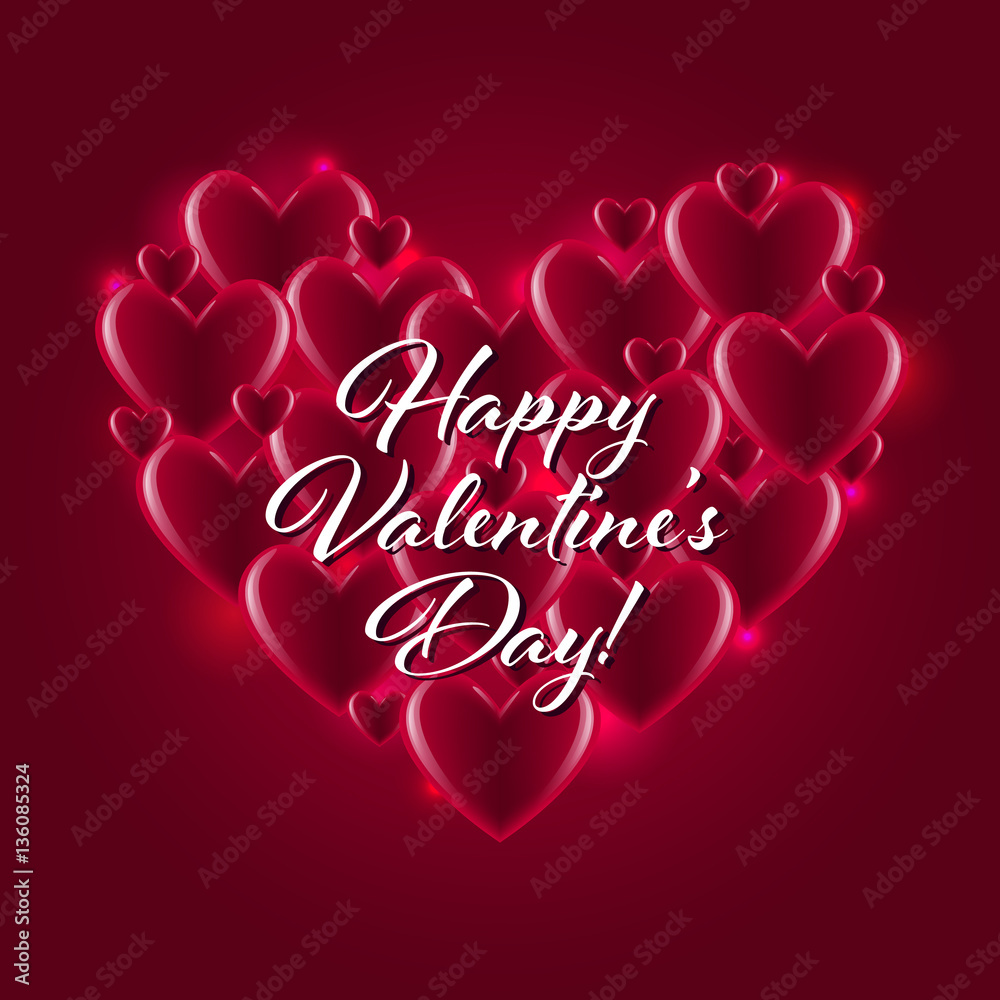 Vector Illustration of a Valentines Day Card