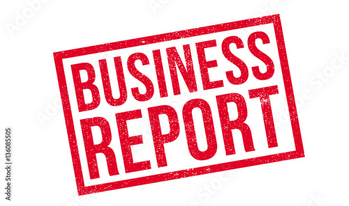 Business Report rubber stamp. Grunge design with dust scratches. Effects can be easily removed for a clean, crisp look. Color is easily changed.