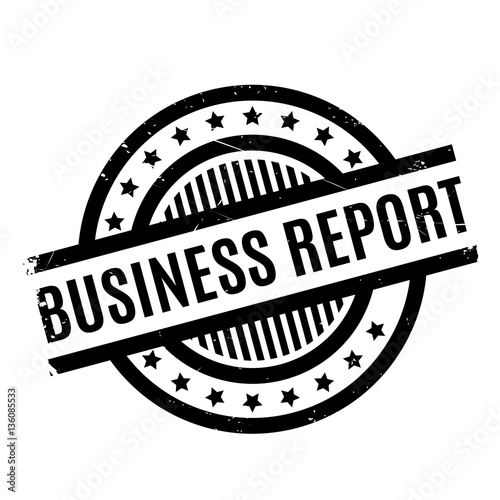 Business Report rubber stamp. Grunge design with dust scratches. Effects can be easily removed for a clean, crisp look. Color is easily changed.