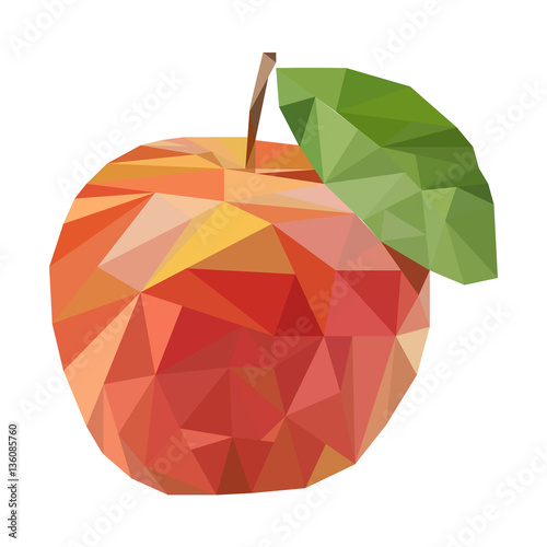 Polygonal fruit. Vector illustration