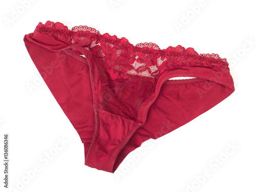 Red lace panties