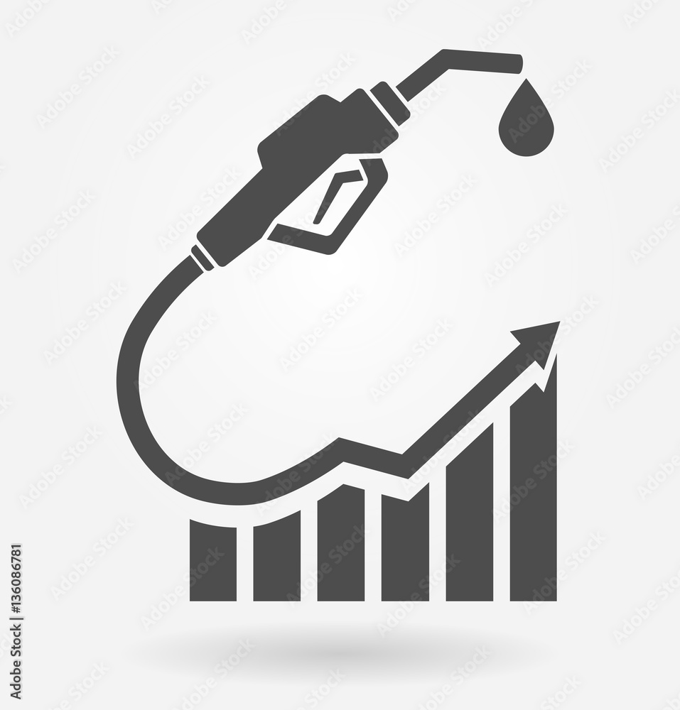 Gas Prices Going Up Icon Concept Vector Illustration Stock Vector 