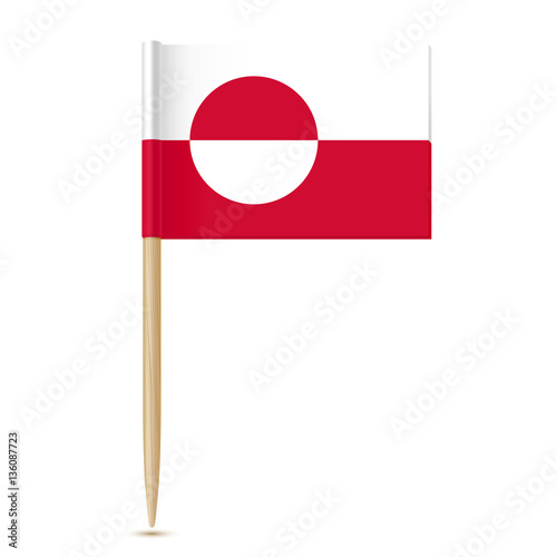Flag of Greenland. Flag toothpick photo