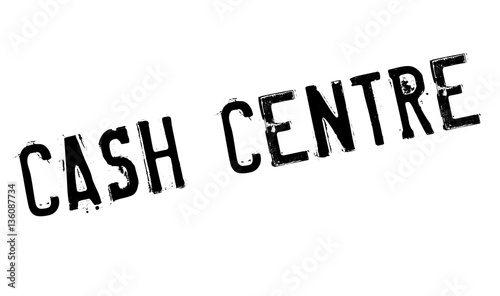 Cash Centre rubber stamp. Grunge design with dust scratches. Effects can be easily removed for a clean, crisp look. Color is easily changed.