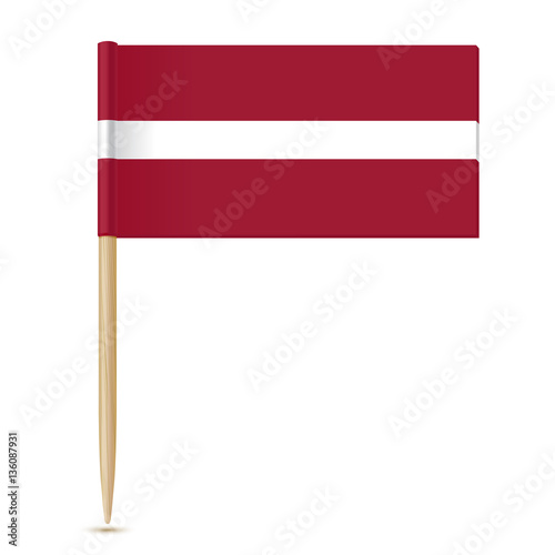 Flag of Latvia. Flag toothpick 10eps
