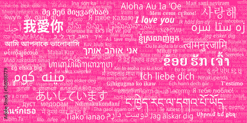 I Love You Phrase in Different Languages photo