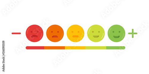 Feedback emoticon emoji smile icon vector illustration