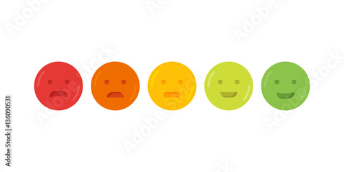 Feedback emoticon emoji smile icon vector illustration