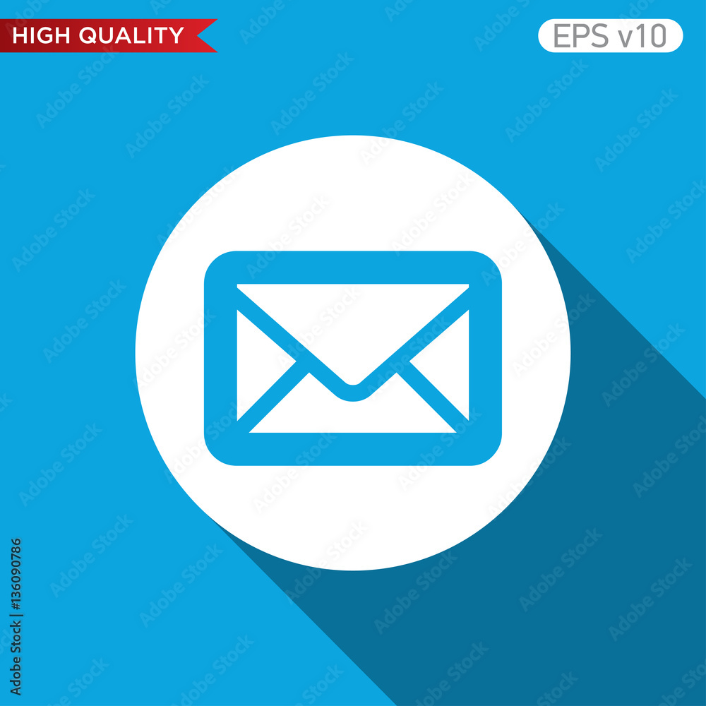 Mail icon. Button with mail icon. Modern UI vector. Mail icon. Button with mail icon. Modern UI vector.