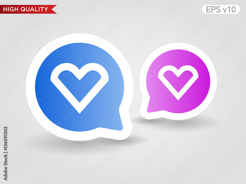 Heart icon. Button with heart icon. Modern UI vector. Heart icon. Button with heart icon. Modern UI vector.